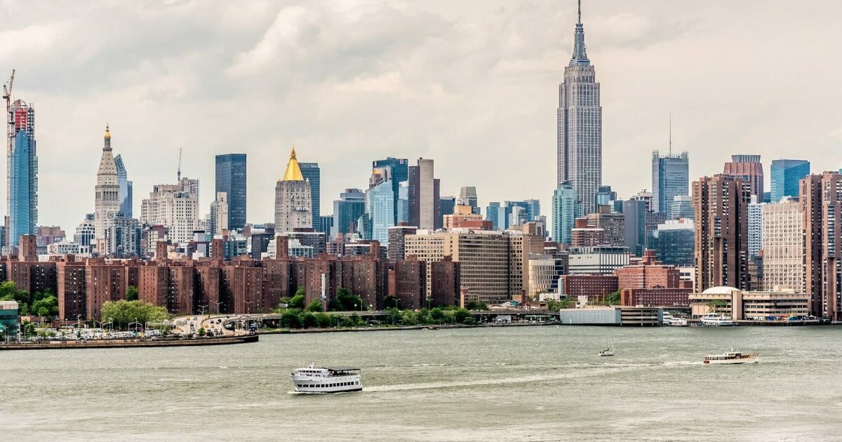 View of Empire State Building from Williamsburg, Brooklyn.