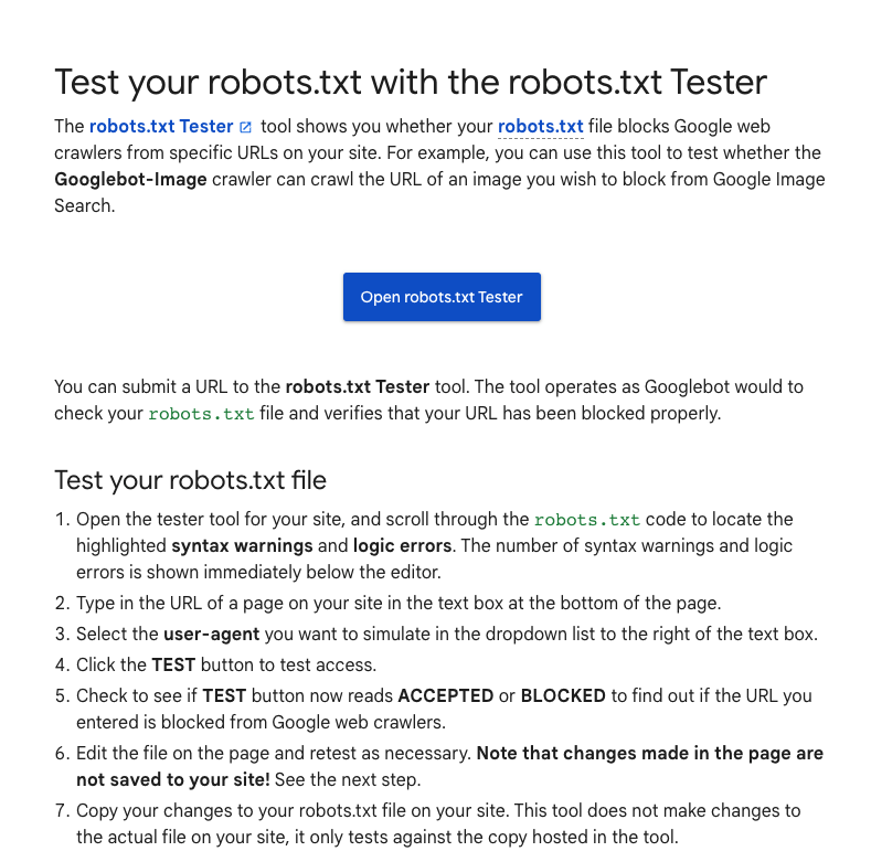 robots.txt tester
