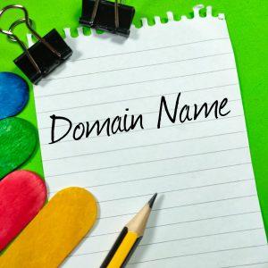 Business concept.Text Domain Name writing on notepaper.